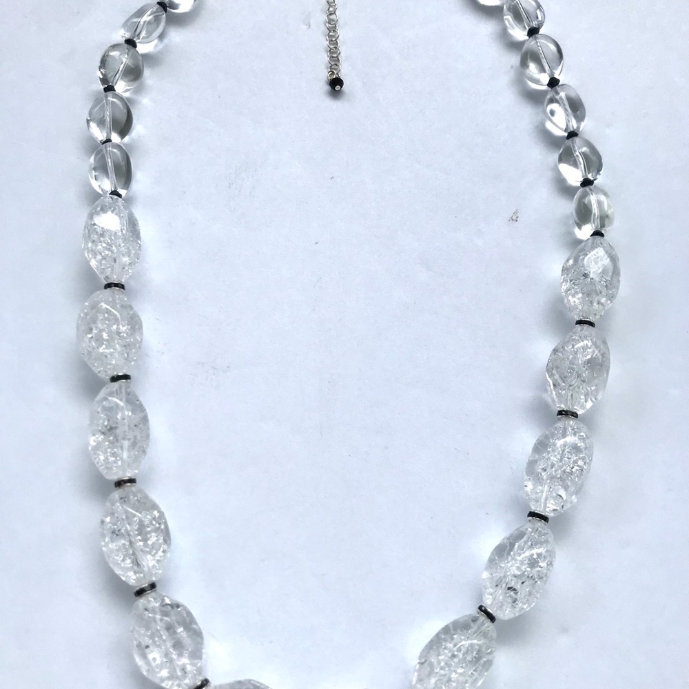 Crackled Quartz Necklaces Fire and Ice necklace - Picture 3 of 7